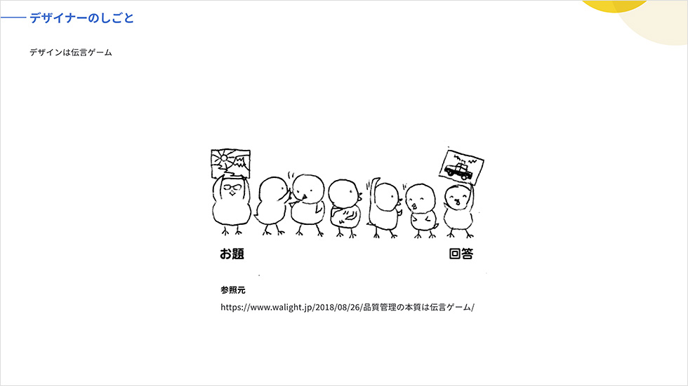 デザインは伝言ゲーム
