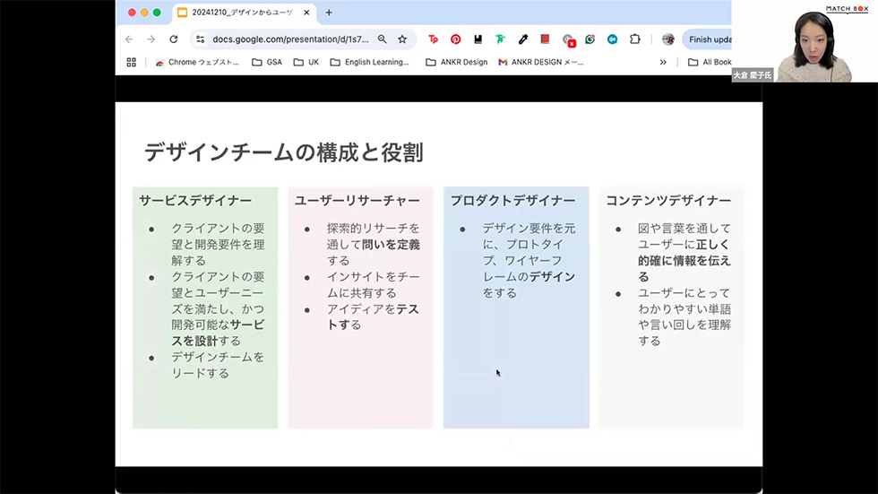 図：デザインチームの構成と役割